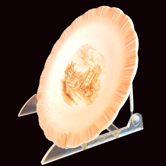 1930s Bread Plate Cremax Castle Macbeth Evans 1930s Monax Depression Glass - Picture 6 of 11